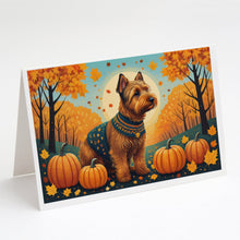 Load image into Gallery viewer, Welsh Terrier Fall Greeting Cards -  Blank Note Cards – 8-Pack of Artist-Designed Cards with Envelopes