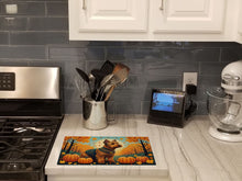 Load image into Gallery viewer, Welsh Terrier Fall Glass Cutting Boards – Durable, Decorative Kitchen Art Large