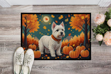 Load image into Gallery viewer, Westie Fall Doormat -  18x27 Decorative Floor Mat – Indoor/Outdoor Rug
