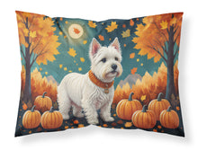 Load image into Gallery viewer, Westie Fall Fabric Standard Pillowcase – Artistic Decorative Front, White Back