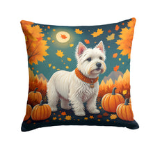 Load image into Gallery viewer, Westie Fall Fabric Decorative Pillow