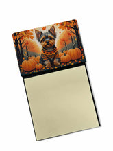 Load image into Gallery viewer, Yorkshire Terrier Fall Sticky Note Holder- Refiilable Desk Accessory Note Pad