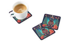 Load image into Gallery viewer, Affenpinscher Christmas Coasters - Set of 4 Lightweight Foam, Absorbent Drink Coasters