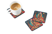 Load image into Gallery viewer, Afghan Hound Christmas Coasters - Set of 4 Lightweight Foam, Absorbent Drink Coasters