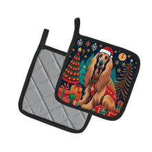 Load image into Gallery viewer, Afghan Hound Christmas Pot Holders - Set of 2 Decorative Kitchen Helpers | Made in the USA