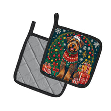 Load image into Gallery viewer, Airedale Terrier Christmas Pot Holders - Set of 2 Decorative Kitchen Helpers | Made in the USA