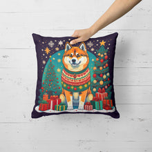 Load image into Gallery viewer, Akita Christmas Throw Pillow - 14x14 Decorative Pillow – Art for Your Home &amp; Patio