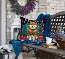 Load image into Gallery viewer, Akita Christmas Fabric Decorative Pillow