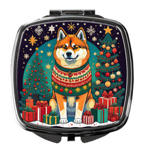 Load image into Gallery viewer, Akita Christmas Compact Mirror – Stylish Purse Mirror with Artistic Covers