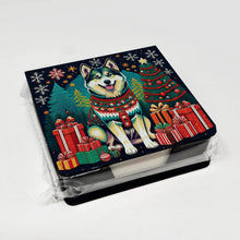 Load image into Gallery viewer, Alaskan Malamute Christmas PU Leather Note Paper Holder