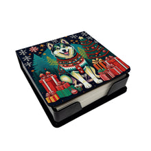 Load image into Gallery viewer, Alaskan Malamute Christmas PU Leather Note Paper Holder
