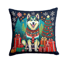 Load image into Gallery viewer, Alaskan Malamute Christmas Throw Pillow - 14x14 Decorative Pillow – Art for Your Home &amp; Patio