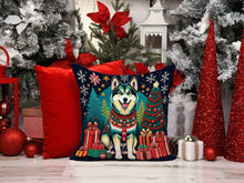 Load image into Gallery viewer, Alaskan Malamute Christmas Fabric Decorative Pillow