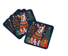 Load image into Gallery viewer, Pit Bull Terrier Christmas Coasters - Set of 4 Lightweight Foam, Absorbent Drink Coasters