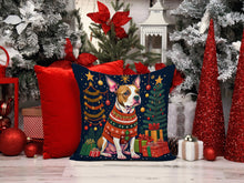Load image into Gallery viewer, Pit Bull Terrier Christmas Throw Pillow - 14x14 Decorative Pillow – Art for Your Home &amp; Patio