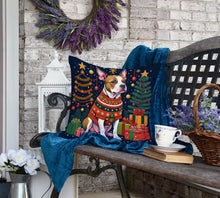 Load image into Gallery viewer, Pit Bull Terrier Christmas Fabric Decorative Pillow