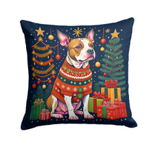 Load image into Gallery viewer, Pit Bull Terrier Christmas Fabric Decorative Pillow