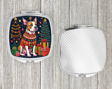 Load image into Gallery viewer, Pit Bull Terrier Christmas Compact Mirror – Stylish Purse Mirror with Artistic Covers