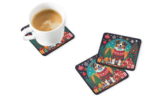 Load image into Gallery viewer, Australian Shepherd Christmas Coasters - Set of 4 Lightweight Foam, Absorbent Drink Coasters