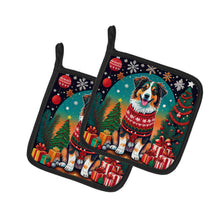 Load image into Gallery viewer, Australian Shepherd Christmas Pot Holders - Set of 2 Decorative Kitchen Helpers | Made in the USA