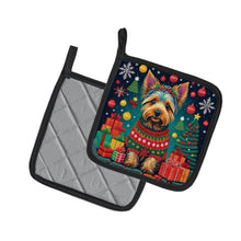 Load image into Gallery viewer, Australian Terrier Christmas Pot Holders - Set of 2 Decorative Kitchen Helpers | Made in the USA