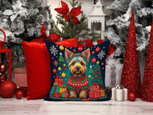 Load image into Gallery viewer, Australian Terrier Christmas Throw Pillow - 14x14 Decorative Pillow – Art for Your Home &amp; Patio