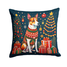 Load image into Gallery viewer, Basenji Christmas Fabric Decorative Pillow