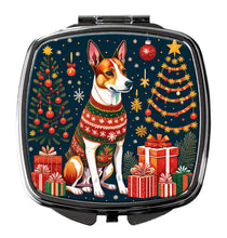 Load image into Gallery viewer, Basenji Christmas Compact Mirror – Stylish Purse Mirror with Artistic Covers