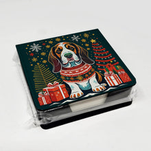 Load image into Gallery viewer, Basset Hound Christmas PU Leather Note Paper Holder