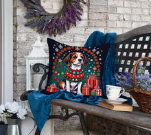 Load image into Gallery viewer, Beagle Christmas Fabric Decorative Pillow