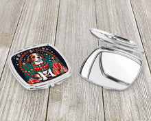 Load image into Gallery viewer, Beagle Christmas Compact Mirror – Stylish Purse Mirror with Artistic Covers