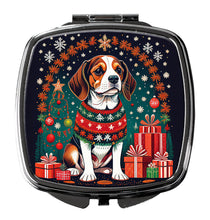 Load image into Gallery viewer, Beagle Christmas Compact Mirror – Stylish Purse Mirror with Artistic Covers