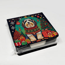 Load image into Gallery viewer, Bearded Collie Christmas PU Leather Note Paper Holder