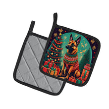 Load image into Gallery viewer, Belgian Malinois Christmas Pot Holders - Set of 2 Decorative Kitchen Helpers | Made in the USA