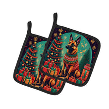 Load image into Gallery viewer, Belgian Malinois Christmas Pot Holders - Set of 2 Decorative Kitchen Helpers | Made in the USA