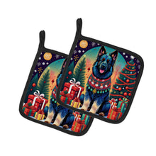 Load image into Gallery viewer, Belgian Sheepdog Christmas Pot Holders - Set of 2 Decorative Kitchen Helpers | Made in the USA