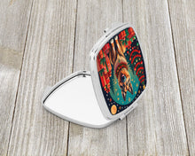 Load image into Gallery viewer, Belgian Tervuren Christmas Compact Mirror – Stylish Purse Mirror with Artistic Covers