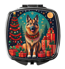 Load image into Gallery viewer, Belgian Tervuren Christmas Compact Mirror – Stylish Purse Mirror with Artistic Covers