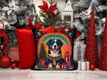 Load image into Gallery viewer, Bernese Mountain Dog Christmas Fabric Decorative Pillow