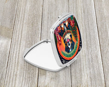 Load image into Gallery viewer, Bernese Mountain Dog Christmas Compact Mirror – Stylish Purse Mirror with Artistic Covers