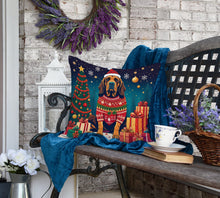 Load image into Gallery viewer, Bloodhound Christmas Fabric Decorative Pillow
