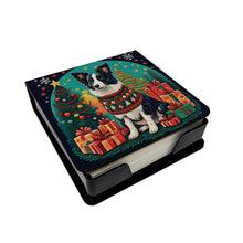 Load image into Gallery viewer, Border Collie Christmas PU Leather Note Paper Holder