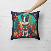 Load image into Gallery viewer, Border Collie Christmas Throw Pillow - 14x14 Decorative Pillow – Art for Your Home &amp; Patio