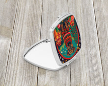 Load image into Gallery viewer, Border Terrier Christmas Compact Mirror – Stylish Purse Mirror with Artistic Covers