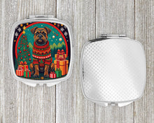 Load image into Gallery viewer, Border Terrier Christmas Compact Mirror – Stylish Purse Mirror with Artistic Covers