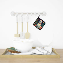 Load image into Gallery viewer, White Boxer Christmas Pot Holders - Set of 2 Decorative Kitchen Helpers | Made in the USA