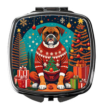 Load image into Gallery viewer, Boxer Christmas Compact Mirror – Stylish Purse Mirror with Artistic Covers