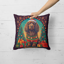 Load image into Gallery viewer, Boykin Spaniel Christmas Throw Pillow - 14x14 Decorative Pillow – Art for Your Home &amp; Patio