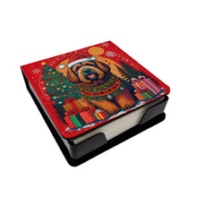 Load image into Gallery viewer, Briard Christmas PU Leather Note Paper Holder