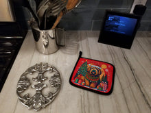 Load image into Gallery viewer, Briard Christmas Pot Holders - Set of 2 Decorative Kitchen Helpers | Made in the USA